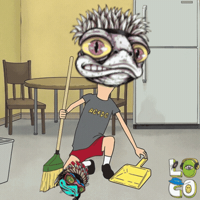 Man Wearing AC/DC Shirt GIF