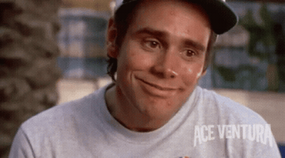 Man Wearing Ace Ventura T-Shirt And Hat GIF