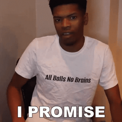 Man Wearing All Balls No Brains Shirt GIF