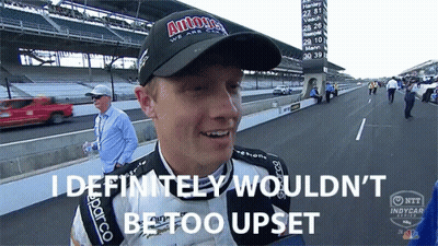Man Wearing Arizona Hat On Race Track GIF