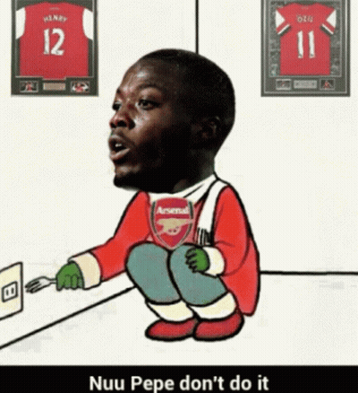 Man Wearing Arsenal Sweater GIF