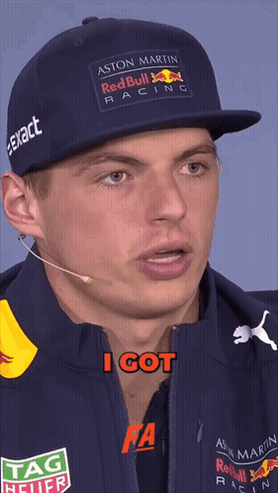 Man Wearing Aston Martin Red Bull Hat GIF
