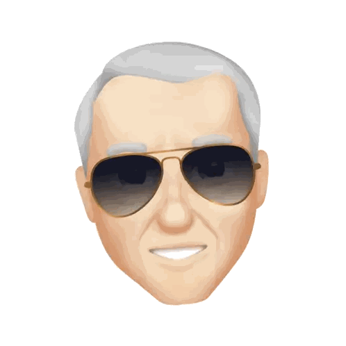 Man Wearing Aviator Sunglasses Sticker