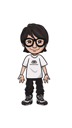 Man Wearing Balenciaga T-Shirt Sticker