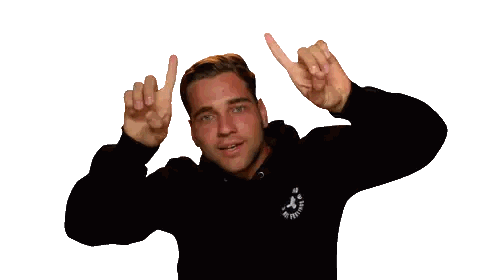 Man Wearing Believe Sweatshirt Sticker