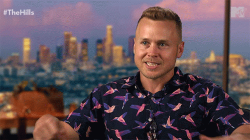Man Wearing Bird Shirt With The Hills GIF