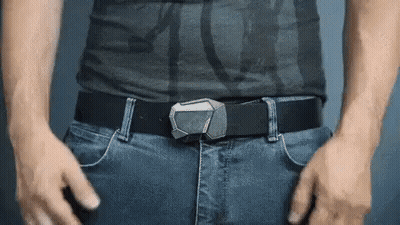 Man Wearing Black Belt And Jeans GIF