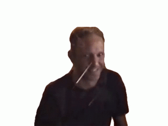 Man Wearing Black Shirt Doing Hook Em Sign GIF