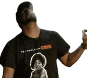 Man Wearing Black T-Shirt The Asterian Sticker