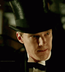Man Wearing Black Tip Hat GIF