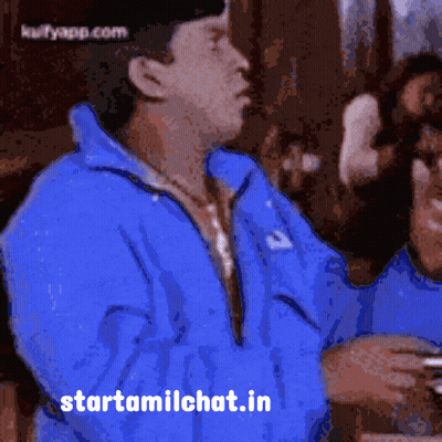 Man Wearing Blue Jacket With Starttamilchat.in GIF