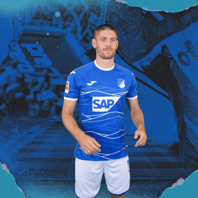 Man Wearing Blue Shirt With Word Sap GIF