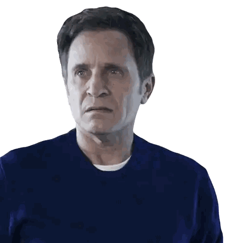 Man Wearing Blue Sweater No Sticker