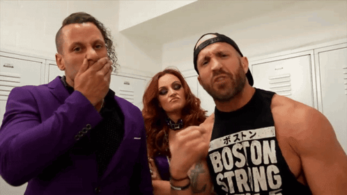 Man Wearing Boston String Tank Top Next To Two People GIF
