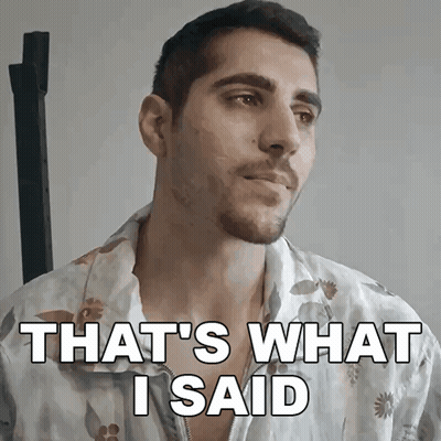 Man Wearing Budweiser Hat Next To Man In Red Shirt GIF