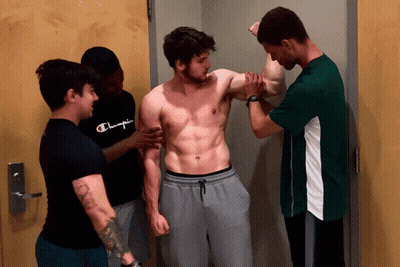 Man Wearing Champion Shirt GIF