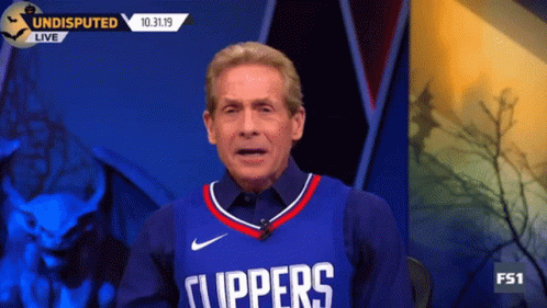 Man Wearing Clippers Jersey on TV Show