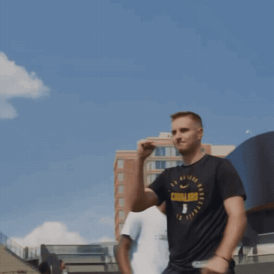 Man Wearing Cougars T-Shirt GIF