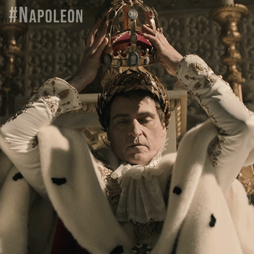 Man Wearing Crown And Napoleon Crown GIF