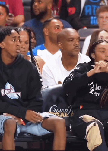 Man Wearing Crown Gala Sweatshirt In Crowd GIF