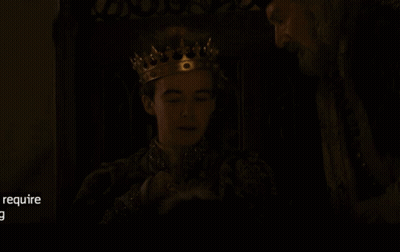 Man Wearing Crown Talking To Another Man GIF
