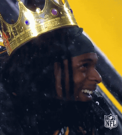 Man Wearing Crown With NFL Logo GIF