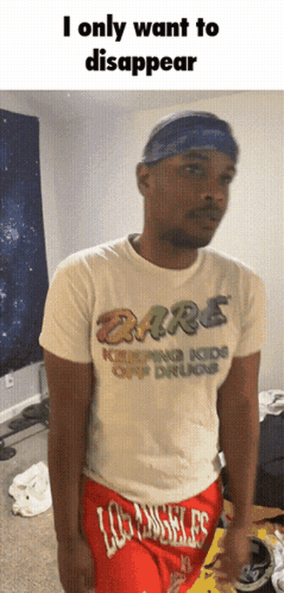 Man Wearing Dare Shirt And Red Shorts GIF