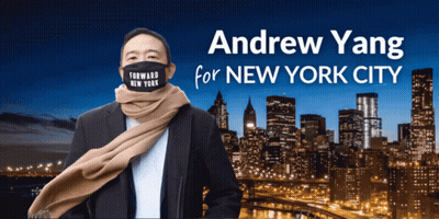 Man Wearing Forward New York Mask GIF