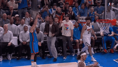 Man Wearing Gatorade T-Shirt Watching Basketball GIF