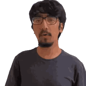 Man Wearing Glasses Sticker