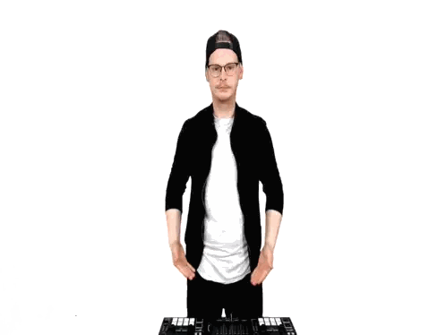 Man Wearing Glasses And Baseball Cap Sticker