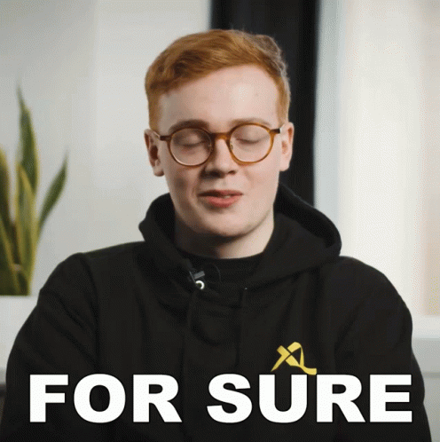 Man Wearing Glasses And Black Hoodie For Sure GIF