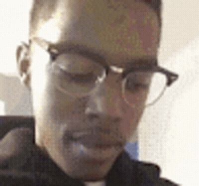 Man Wearing Glasses And Black Shirt GIF