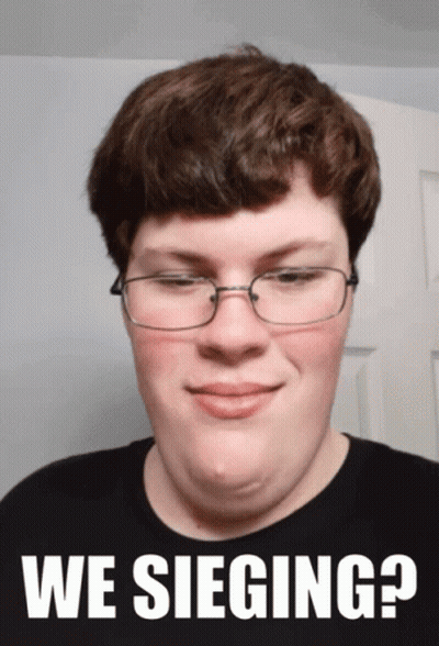 Man Wearing Glasses And Black Shirt We Sieging GIF