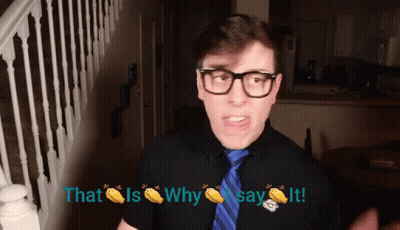 Man Wearing Glasses And Blue Tie Saying That GIF