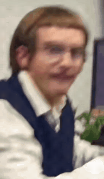 Man Wearing Glasses And Blue Vest GIF