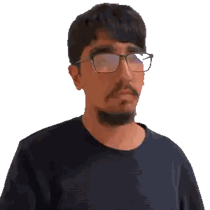 Man Wearing Glasses And Brown Shirt Sticker
