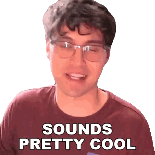 Man Wearing Glasses And Cool Shirt Sticker