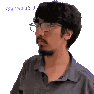 Man Wearing Glasses And Grey Shirt Sticker