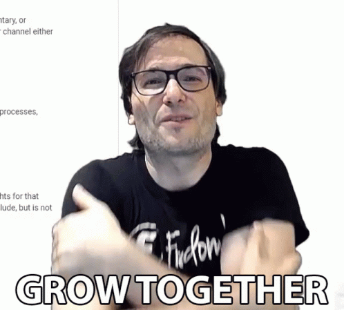 Man Wearing Glasses And Grow Together Shirt GIF