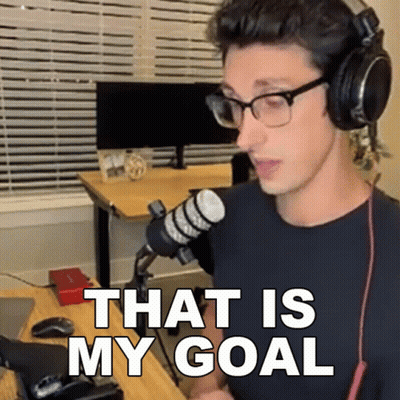 Man Wearing Glasses And Headphones Saying Goal GIF