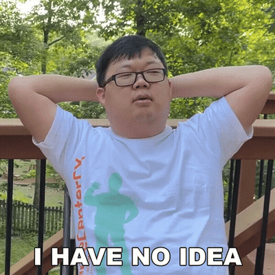 Man Wearing Glasses And I Have No Idea Shirt GIF
