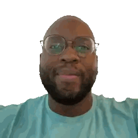 Man Wearing Glasses And Light Blue Shirt Sticker