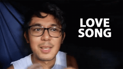 Man Wearing Glasses And Love Song Tank Top GIF