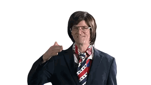 Man Wearing Glasses And Tie Saluting Sticker