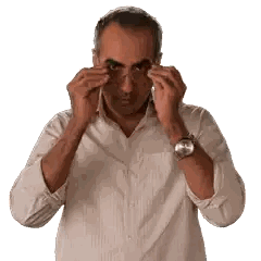 Man Wearing Glasses And Watch Sticker