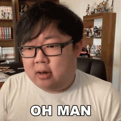 Man Wearing Glasses And White Shirt Saying Oh Man GIF