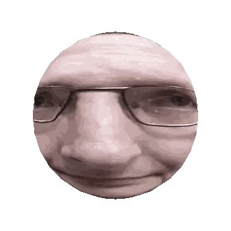 Man Wearing Glasses Close Up Sticker