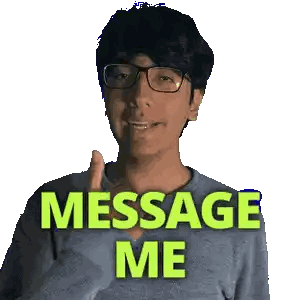 Man Wearing Glasses Giving Thumbs Up Message Me Sticker