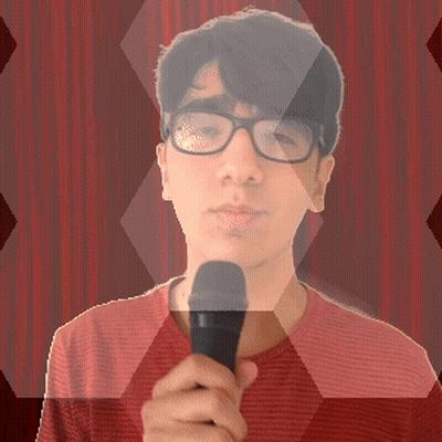 Man Wearing Glasses Holding Microphone GIF